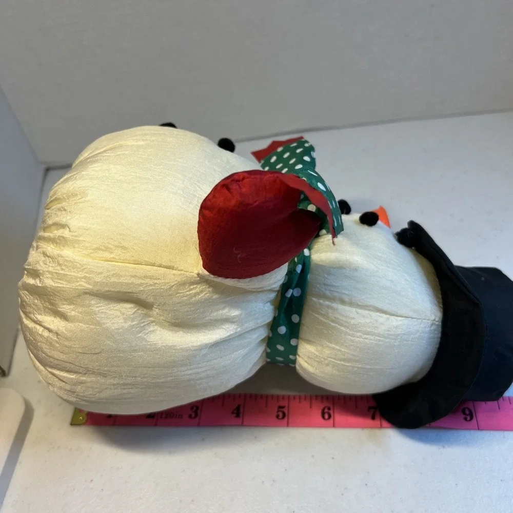 Vtg Hallmark Snowman Nylon Plush Stuffed Christmas 9